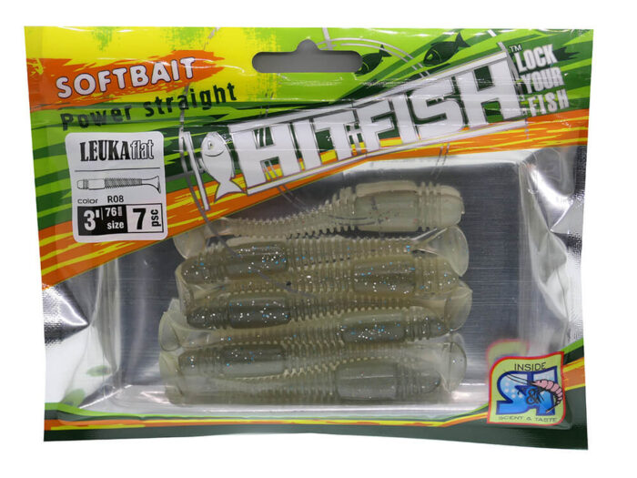 Hitfish Leuka Flat 7.6CM (3 inch), culoare R08 (7buc/plic) - imagine 4