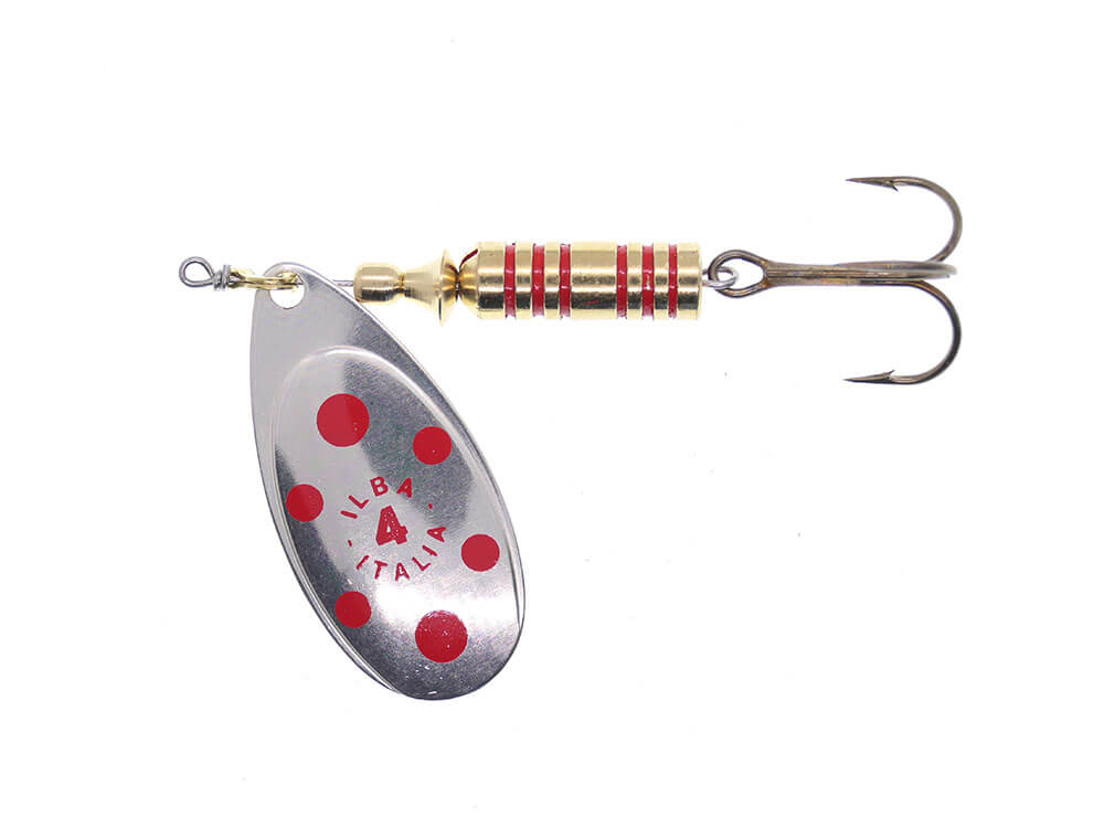 ILBA-20114 Ilba rotativa Tondo Silver/Red (argint cu puncte rosii), nr.4, 10gr (20114)