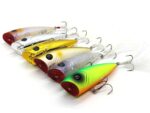 Damiki D-POP70 7CM, 10Gr (Topwater), 604 (Black Holo Shad) - imagine 15