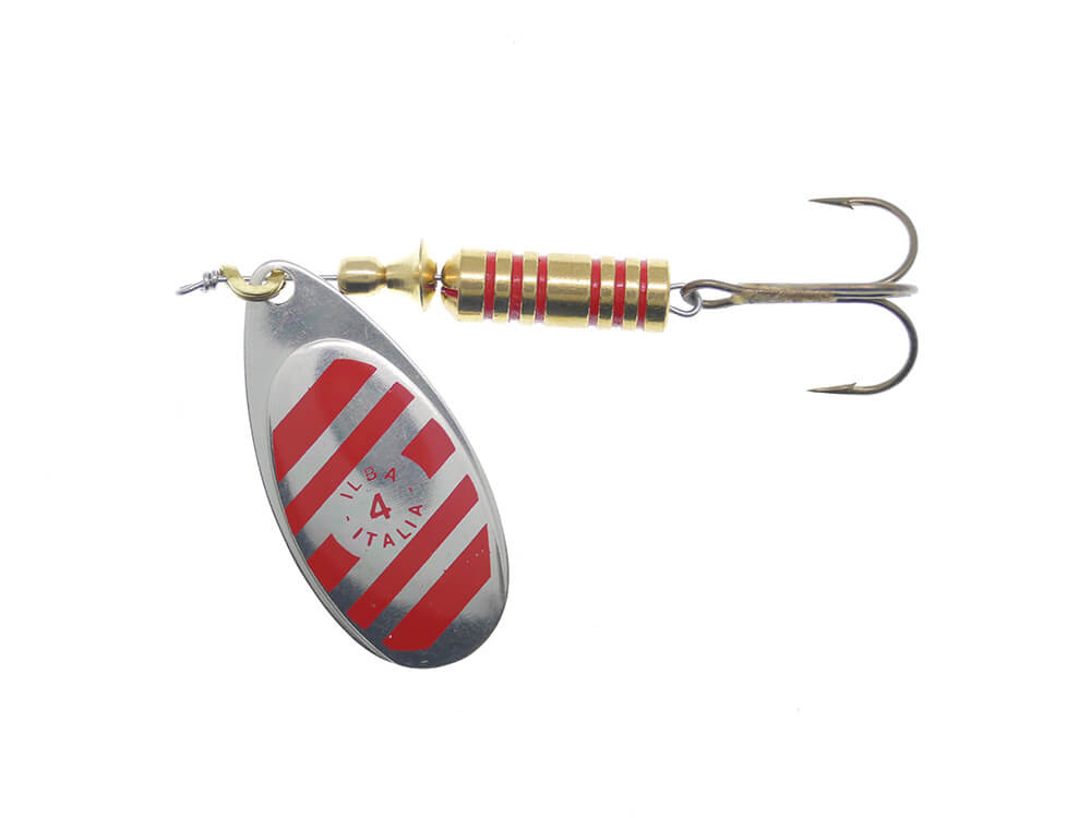 ILBA-21114 Ilba rotativa Tondo Silver/Red Zebra (argint cu dungi rosii), nr.4, 10gr (21114)