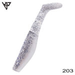 KP Baits Original Shad 5CM (2 inch), culoare 203 (Silver White Pearl) (5buc/plic)