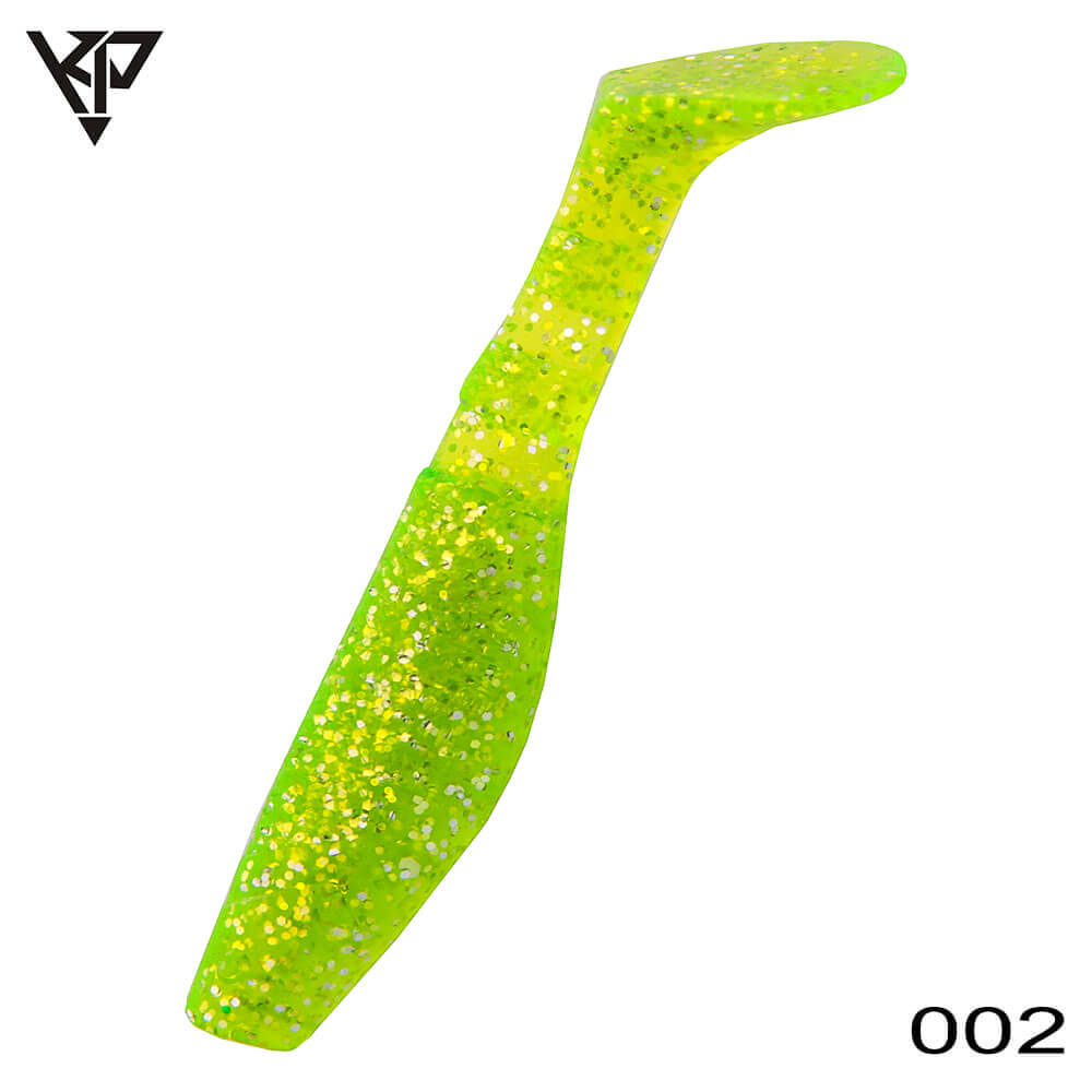 KPOS25-002 KP Baits Original Shad 5CM (2 inch), culoare 002 (Chartreuse Glitter) (5buc/plic)