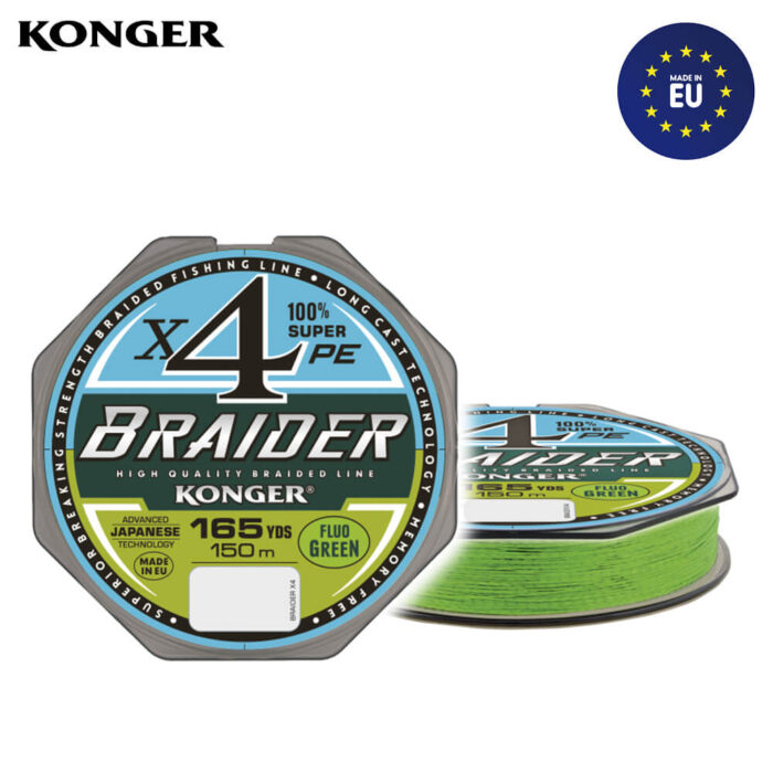 Konger Fir Textil Braider X4 Lime Green 150m, 0.16mm, 15.9kg - imagine 4