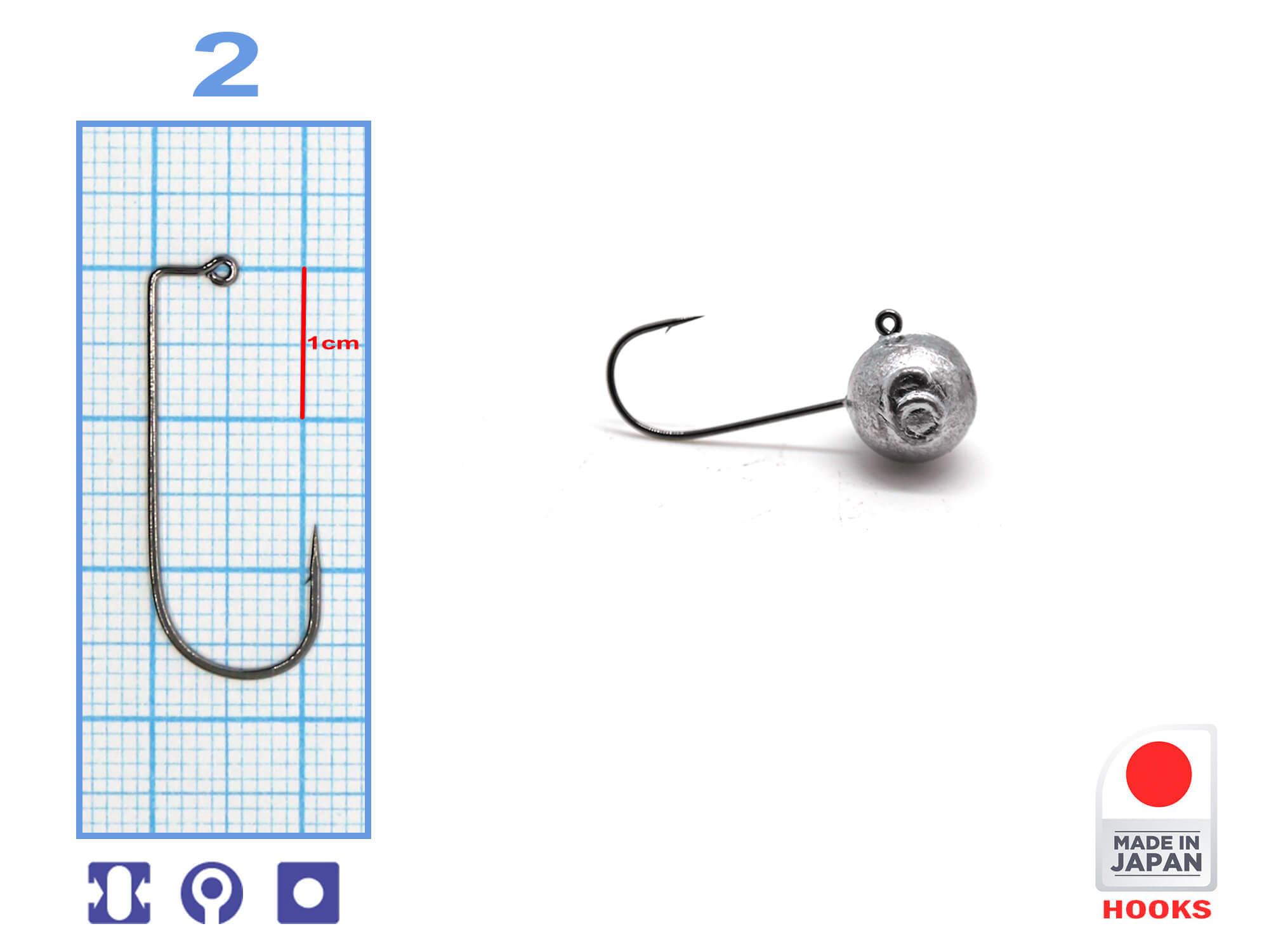 M-MJIG2-6 Xfish Aberdeen MicroJig Bila marime #2, 6gr, gramaj inscriptionat pe bila (5buc/plic)