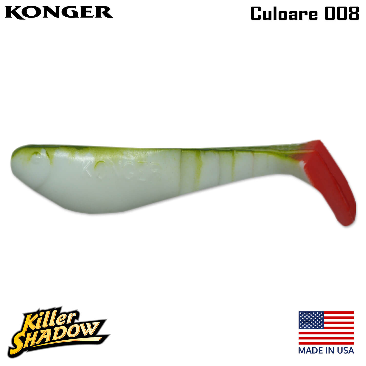 008-logo Konger Killer Shadow 9CM, culoare 008 (4buc/plic)