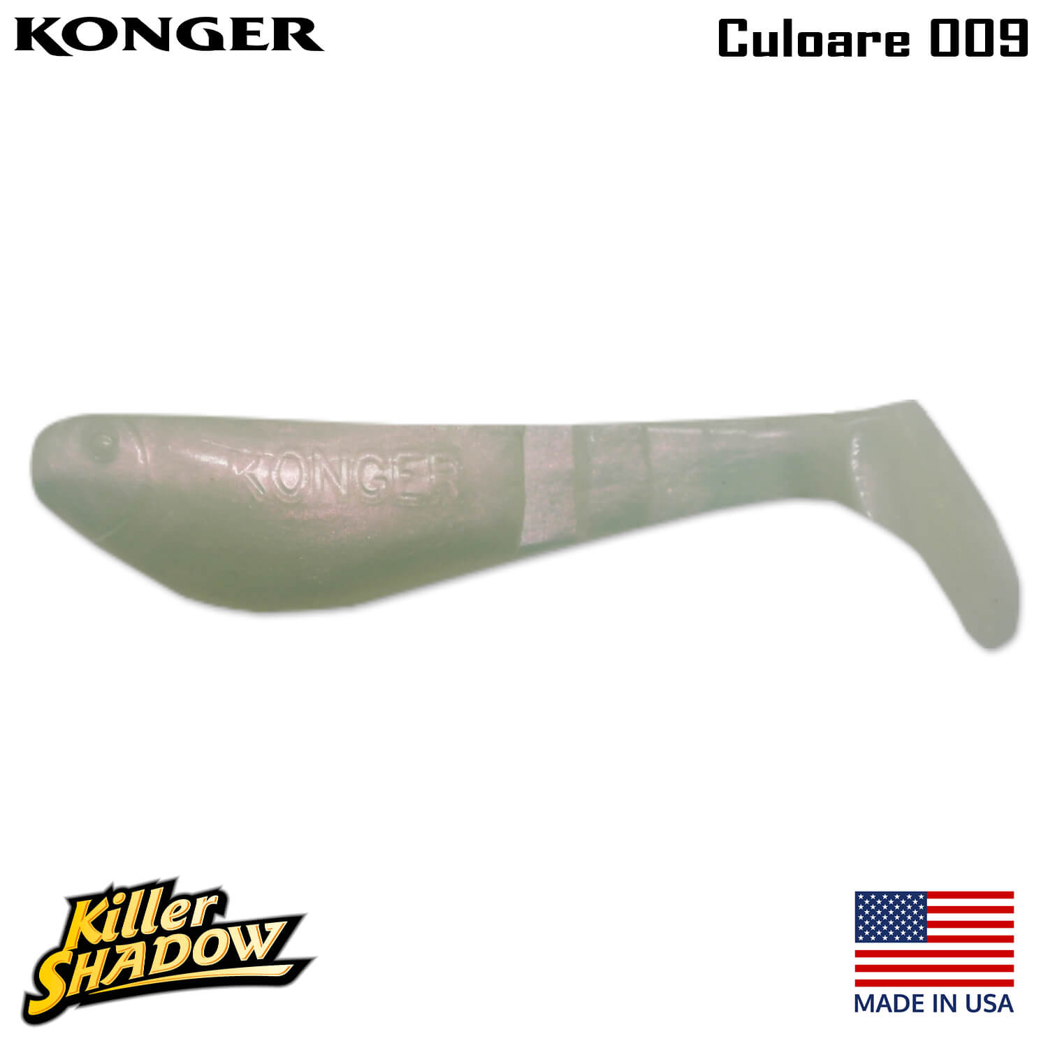 009-logo Konger Killer Shadow 9CM, culoare 009 (4buc/plic)