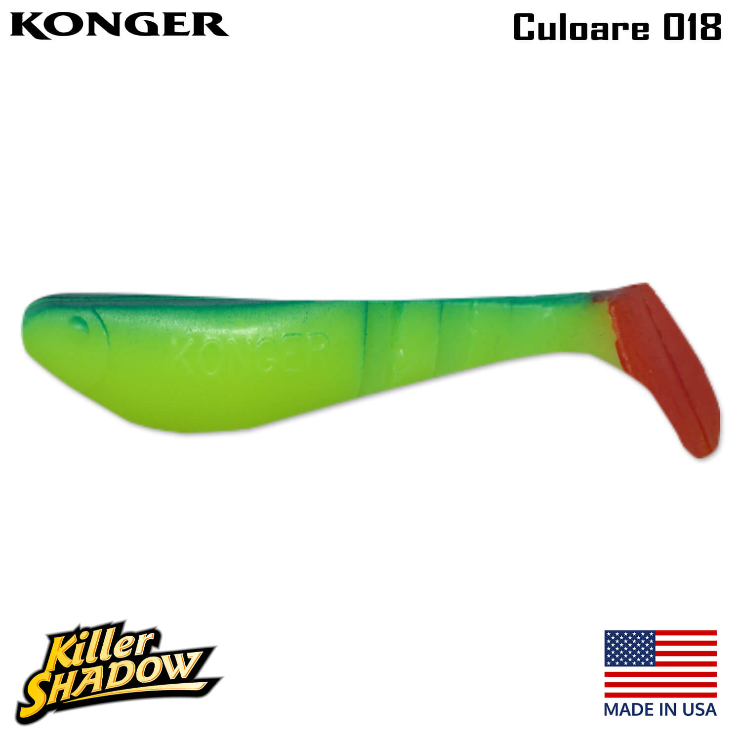 018-logo Konger Killer Shadow 9CM, culoare 018 (4buc/plic)