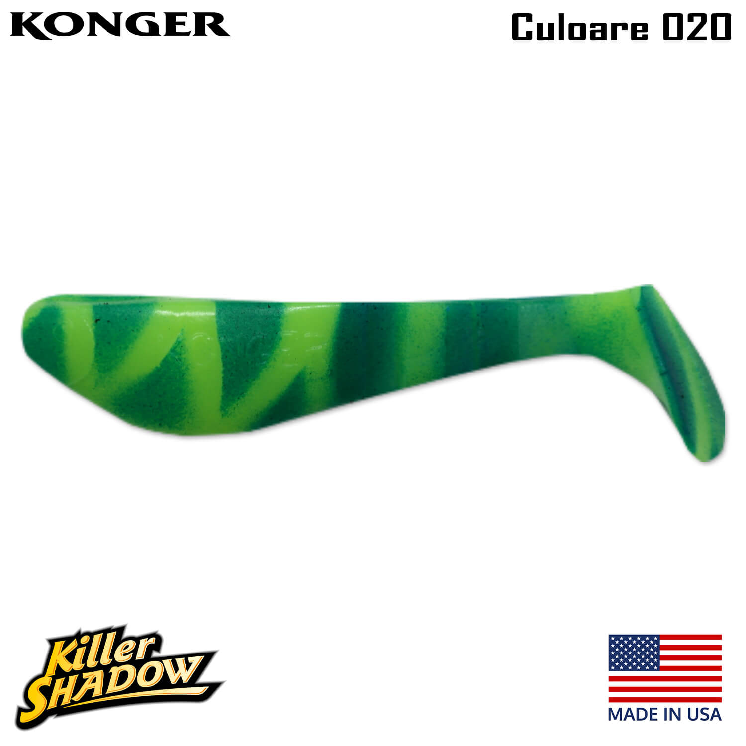 020-logo Konger Killer Shadow 9CM, culoare 020 (4buc/plic)