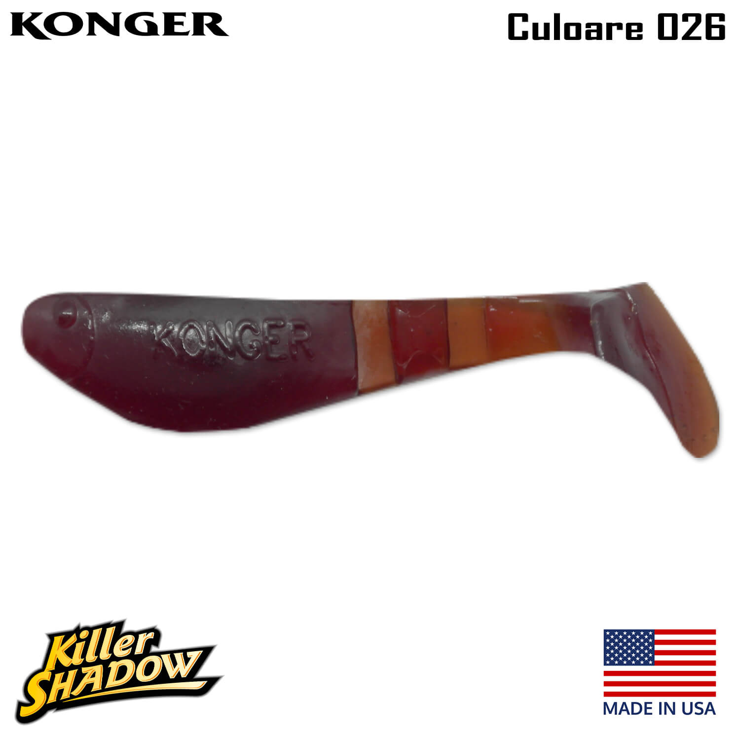 026-logo Konger Killer Shadow 9CM, culoare 026 (4buc/plic)