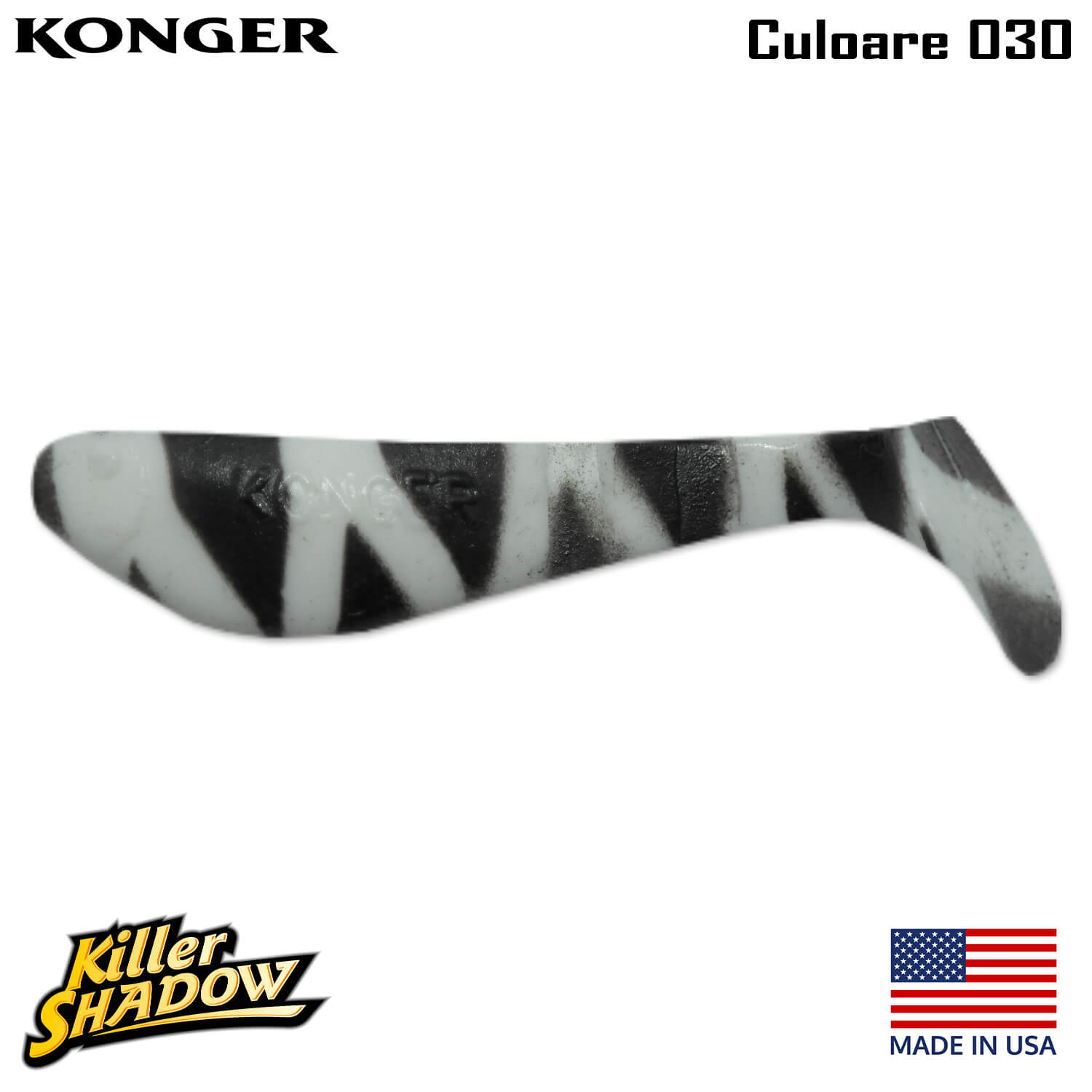030-logo Konger Killer Shadow 5.5CM, culoare 030 (5buc/plic)
