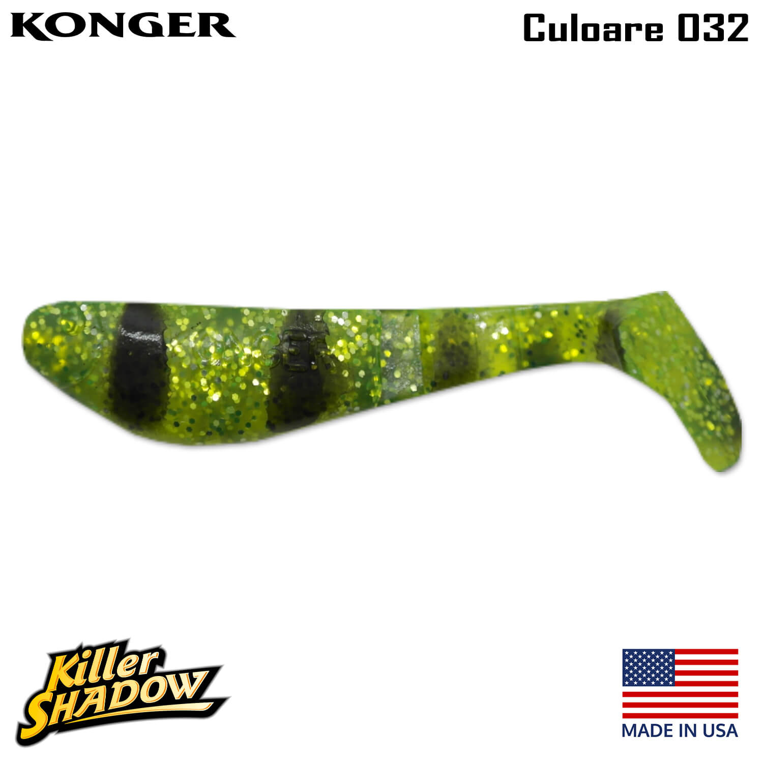 032-logo Konger Killer Shadow 9CM, culoare 032 (4buc/plic)