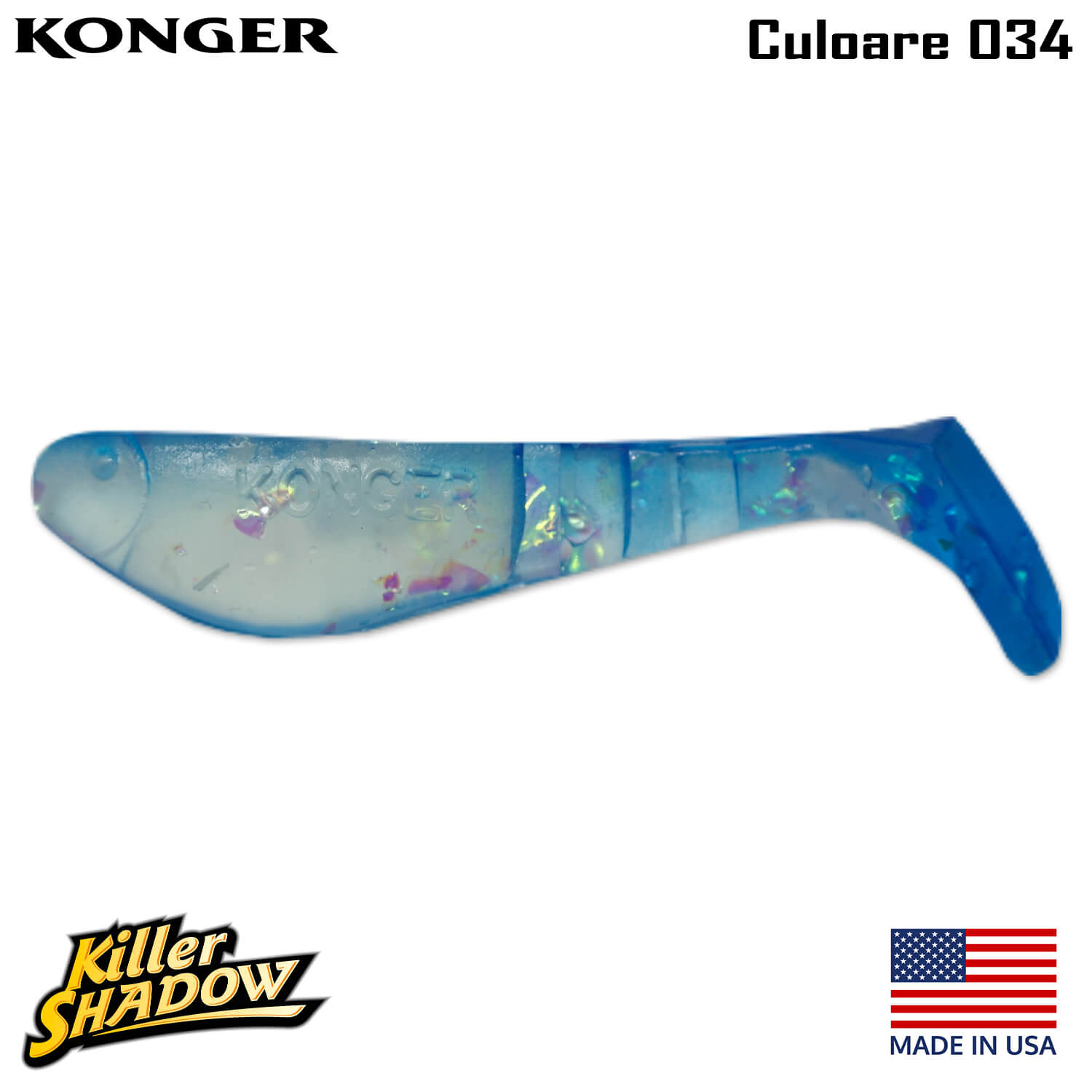 034-logo Konger Killer Shadow 9CM, culoare 034 (4buc/plic)