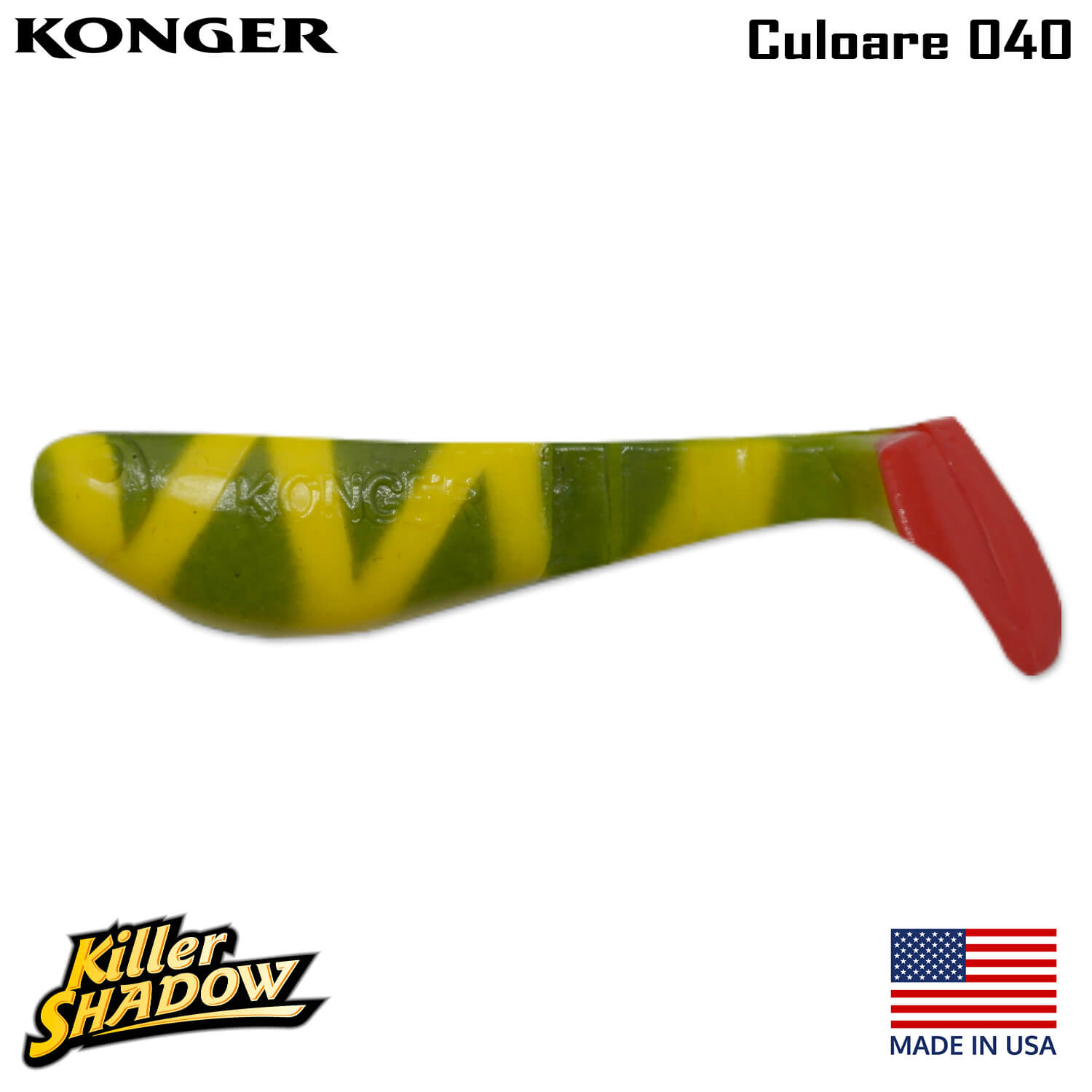 040-logo Konger Killer Shadow 5.5CM, culoare 040 (5buc/plic)
