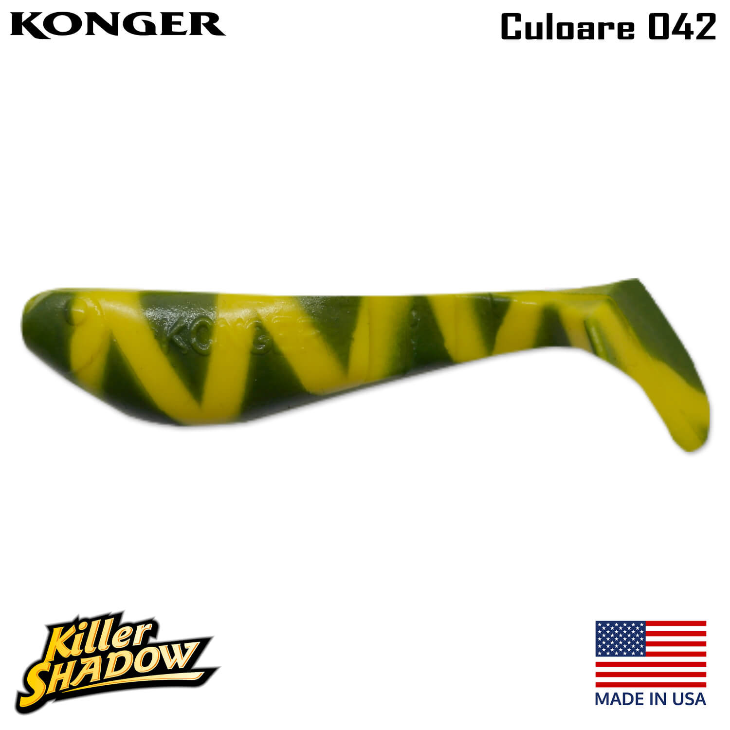 042-logo Konger Killer Shadow 9CM, culoare 042 (4buc/plic)