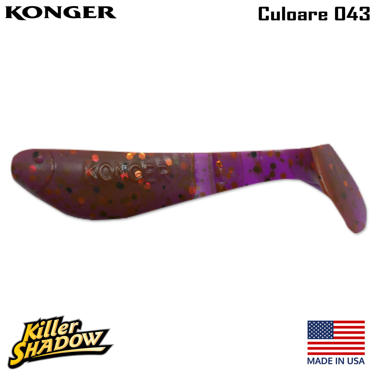 043-logo Konger Killer Shadow 9CM, culoare 043 (4buc/plic)