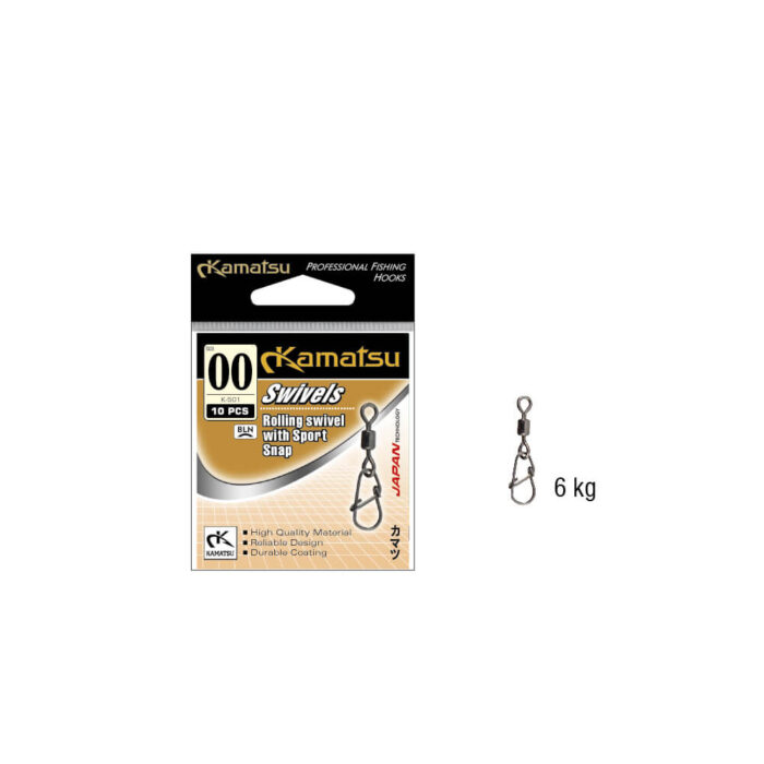 Kamatsu Agrafa Sport Snap (micro) UL cu vartej K501, marime 00, 6kg (10buc/plic) - imagine 6