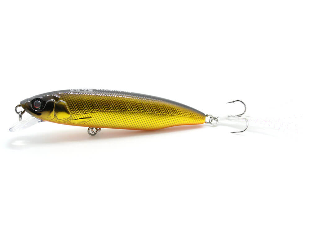 DMK-TMIN90-236H-1 Damiki TOKON MINNOW-90SF 9CM, 13Gr (Slow Floating), 236H (Black Gold Holo) - imagine 1