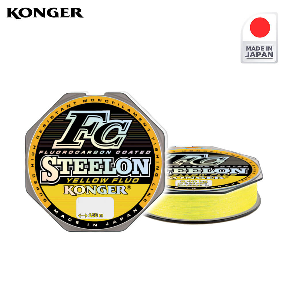246150-Cover02 Konger Fir Monofilament Steelon FC Yellow Fluo (galben fluo), 0.30mm, 12kg, 150m - imagine 1