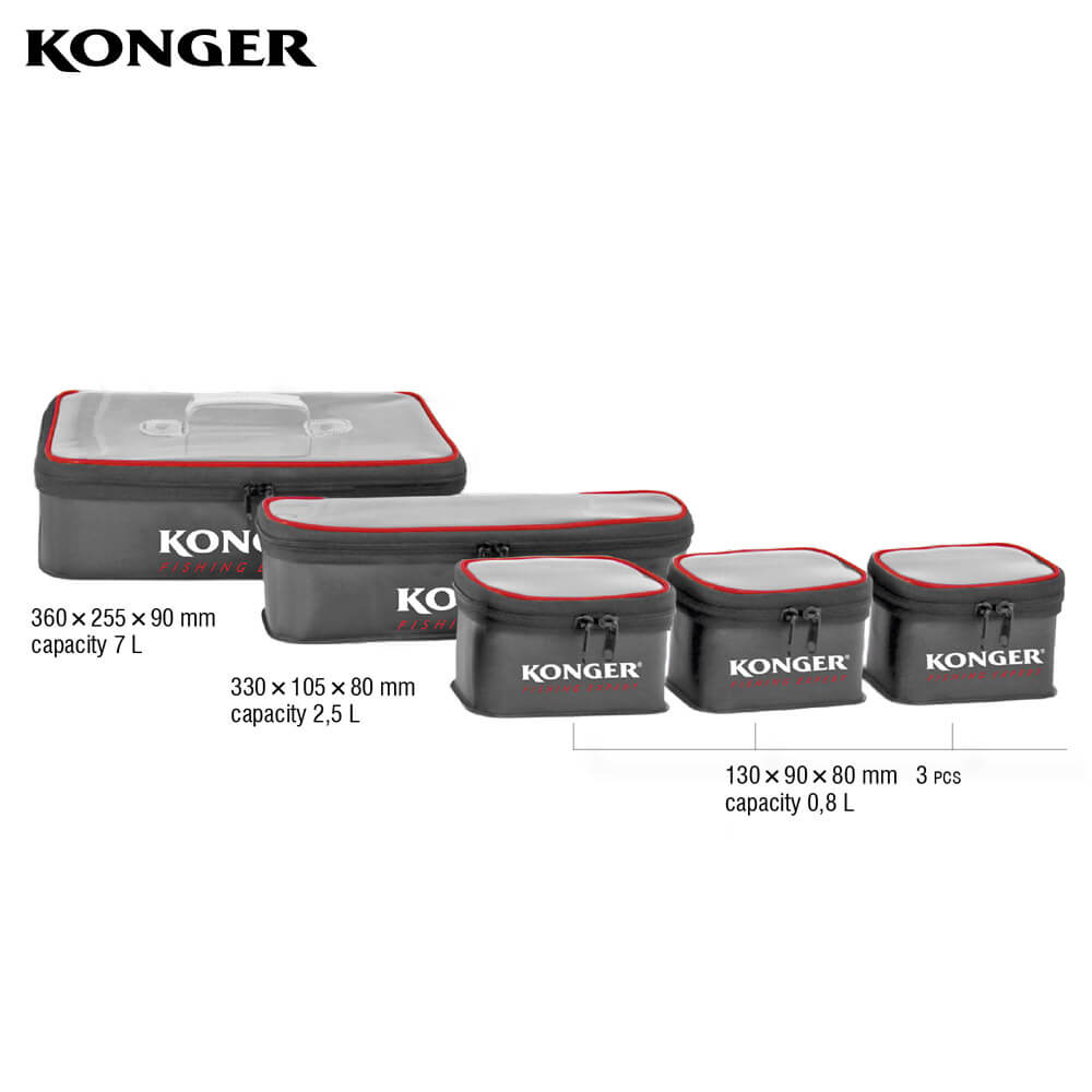 851010027-02-logo Konger set 5 truse (cutii cu feromoar) din eva (5 in 1) pentru accesorii sau nada - imagine 1