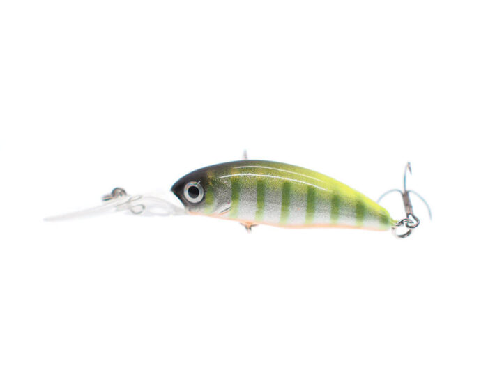 Kamatsu Sharp Shad 4.5cm, 4.5gr (floating), 092 (Chartreuse Lime Gill) – Custom Color by Mogo Lures - imagine 4