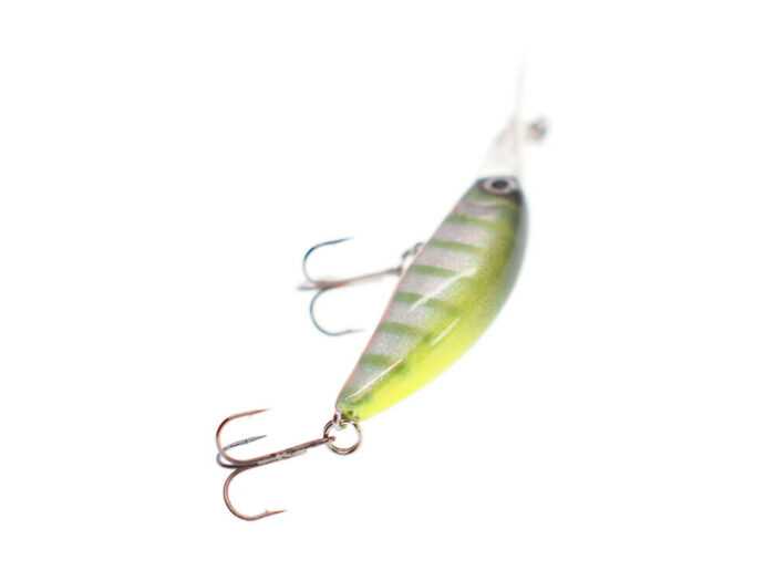 Kamatsu Sharp Shad 4.5cm, 4.5gr (floating), 092 (Chartreuse Lime Gill) – Custom Color by Mogo Lures - imagine 6