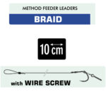 Kamatsu carlige legate cu fir textil 10cm, 0.14mm, pentru Method Feeder + Wire Screw, model Chinu #8 (5buc/plic) - imagine 2