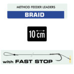Kamatsu carlige pentru Method Feeder + Fast Stop model Iseama legate cu fir textil 10cm (5buc/plic) - imagine 3