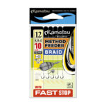 Kamatsu carlige pentru Method Feeder + Fast Stop model Iseama legate cu fir textil 10cm (5buc/plic) - imagine 4