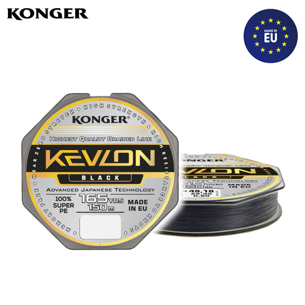 250151-Cover01 Konger Fir Textil Kevlon X4 Black 150m, 0.18mm, 17.3kg - imagine 1