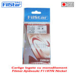 Filstar carlige legate cu monofilament 50cm, F1107N, model Ajidosuki, Nickel (10buc/plic)