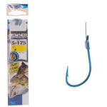 Owner carlige legate cu monofilament 65cm, S-175 model Keiryu, Blue (7-8buc/plic)
