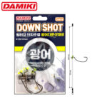 Damiki monturi drop shot Downshot Fishing Rig Set Wide Gape Offset Hook #4/0 (3buc/set)
