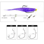 Damiki monturi drop shot Downshot Fishing Rig Set Wide Gape Offset Hook #4/0 (3buc/set) - imagine 2