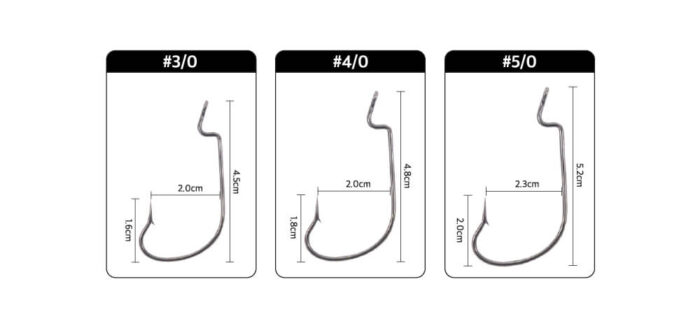 Damiki monturi drop shot Downshot Fishing Rig Set Wide Gape Offset Hook #4/0 (3buc/set) - imagine 5