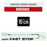 Kamatsu carlige Iseama legate cu fir monofilament 10cm pentru Method Feeder + Fast Stop, #6 (5buc/plic) - imagine 3