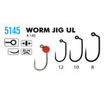 Kamatsu Carlig Pastrav Debarbetat Worm Jig UL BLN K-140 marimea #8 (10buc/plic) - imagine 2