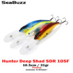 Sea Buzz vobler Hunter Deep Shad 10.5cm, 31gr, Floating, culoare 996-PLEM, pentru pescuitul la trena, evolutie 6-9m+ - imagine 2