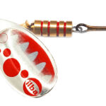 Ilba rotativa Tondo Bubble Silver/Red (argint cu pete rosii), nr.0, 2.5gr (B20110)