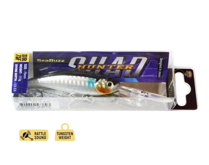 Sea Buzz vobler Hunter Deep Shad 7.5cm, 11gr, Floating, culoarea 978-OUT, pentru pescuitul la trena, evolutie 3-3.5m - imagine 2