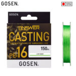 Gosen Fir Textil Answer Casting PE X16 Light Green 150m, marime PE #1.0, 0.165mm, 10.5kg