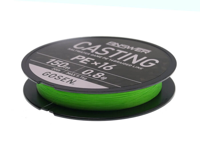 Gosen Fir Textil Answer Casting PE X16 Light Green 150m, marime PE #1.0, 0.165mm, 10.5kg - imagine 3