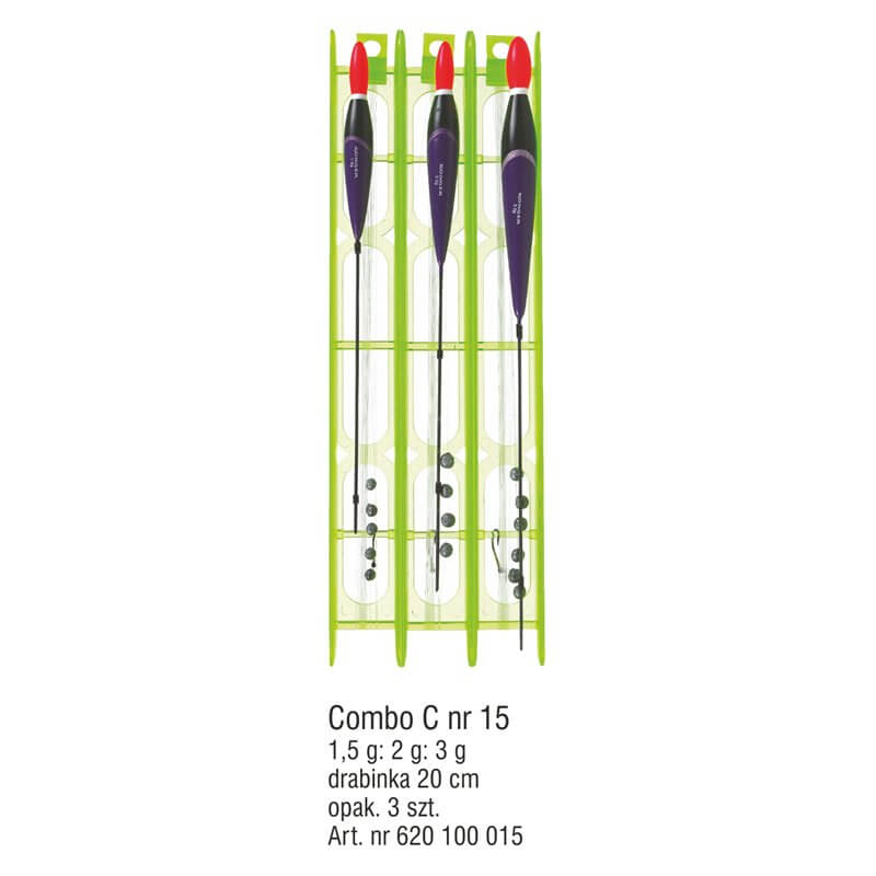 620100015 Linie echilibrata pluta Konger model C 15, pluta 1.5g / 2g / 3g (3buc/set)